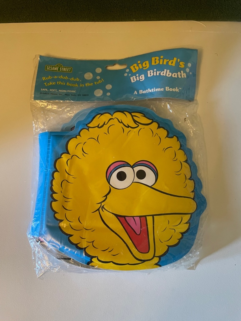 Sesame Street Big Bird Bath Book - Yellow with Blue Trim